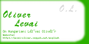 oliver levai business card
